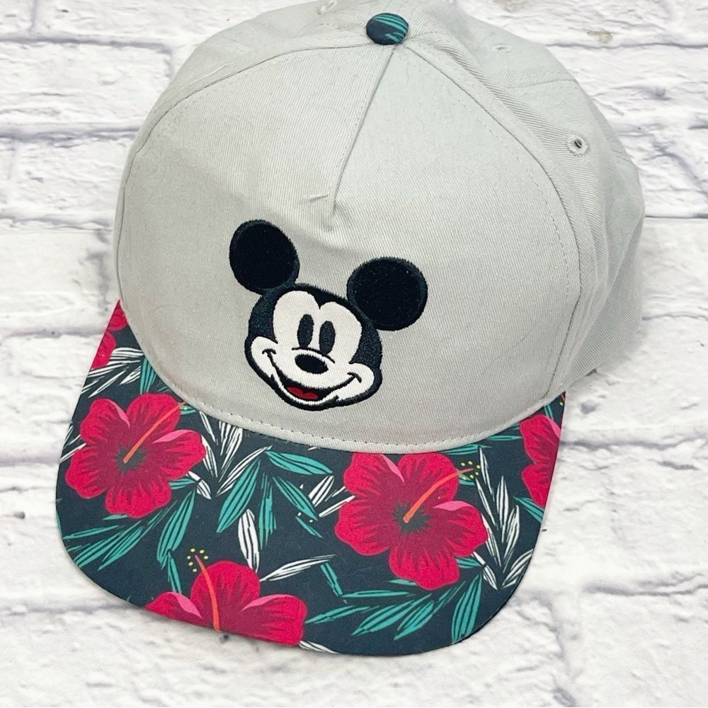 Disney Mickey Mouse Tropical Floral Snapback Hat